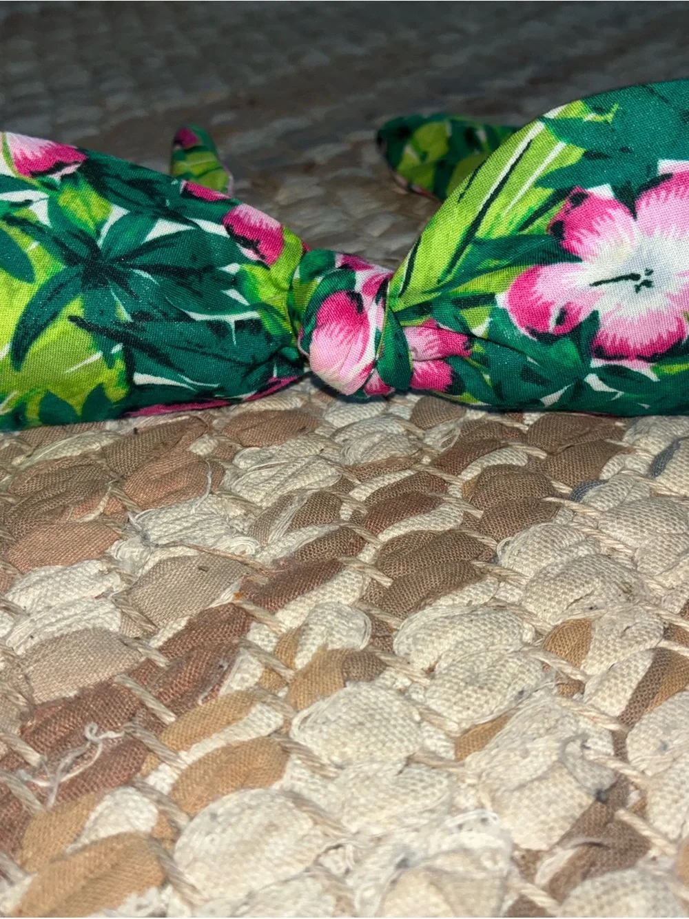 Janie and Jack Green Floral Sundress with Pink Flowers and Matching Headband